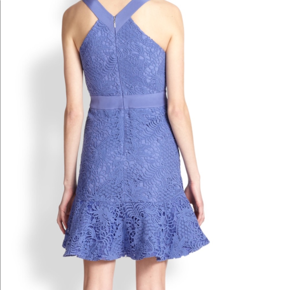Rebecca Taylor lace halter periwinkle dress NEW - Picture 8 of 8